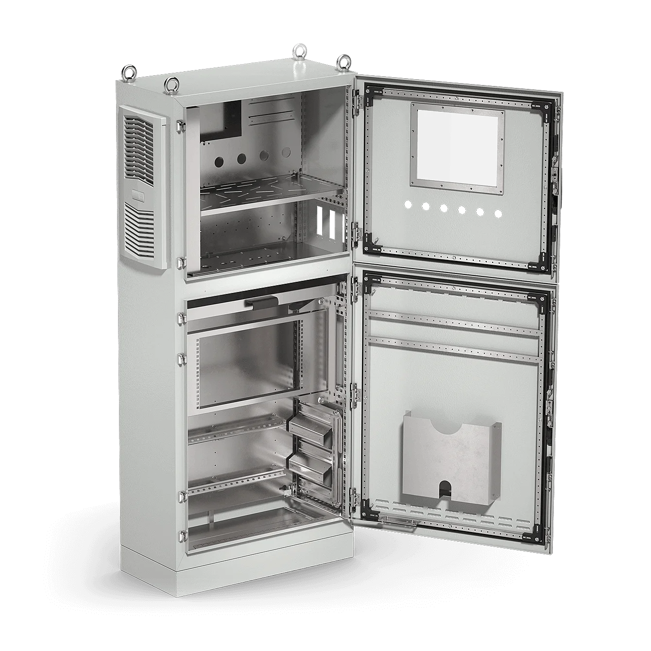 Rendering Schaltschrank Alleskönner geöffnet